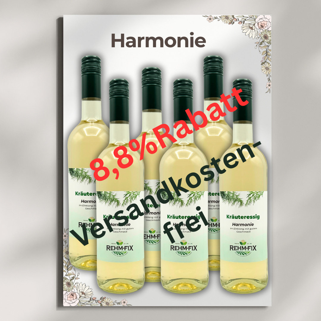 Kräuteressig Harmonie Rabattiert in Bundle 3 o. 6 Flaschen